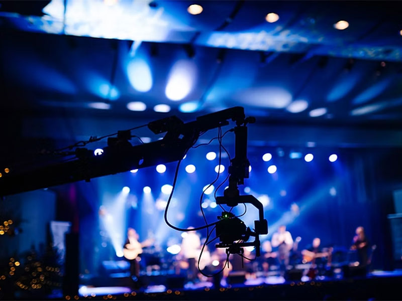 a camera streaming a live event